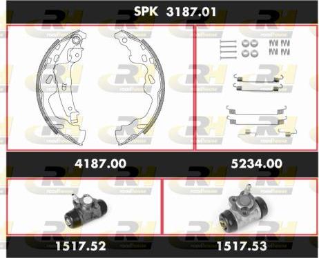 Roadhouse SPK 3187.01 - Jeu de mâchoires de frein cwaw.fr