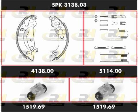 Roadhouse SPK 3138.03 - Jeu de mâchoires de frein cwaw.fr