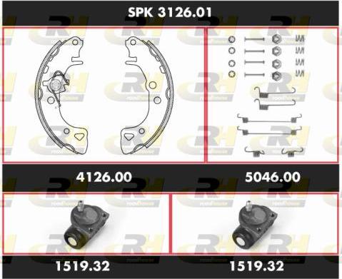 Roadhouse SPK 3126.01 - Jeu de mâchoires de frein cwaw.fr