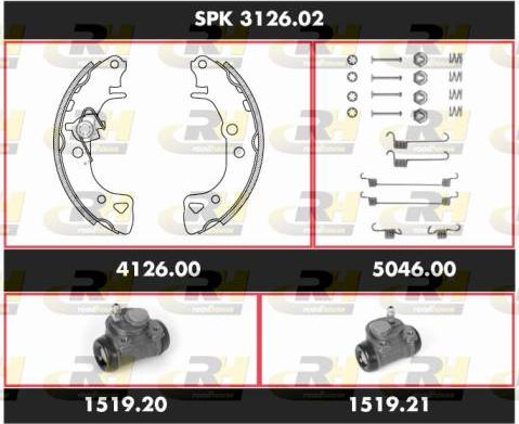 Roadhouse SPK 3126.02 - Jeu de mâchoires de frein cwaw.fr