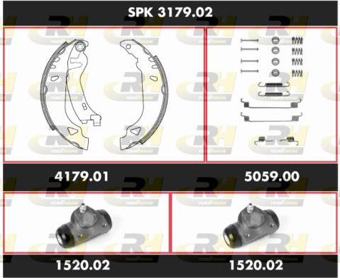 Roadhouse SPK 3179.02 - Jeu de mâchoires de frein cwaw.fr