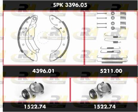 Roadhouse SPK 3396.05 - Jeu de mâchoires de frein cwaw.fr