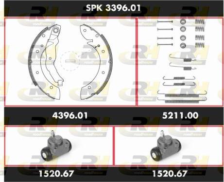 Roadhouse SPK 3396.01 - Jeu de mâchoires de frein cwaw.fr