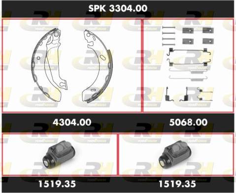 Roadhouse SPK 3304.00 - Jeu de mâchoires de frein cwaw.fr