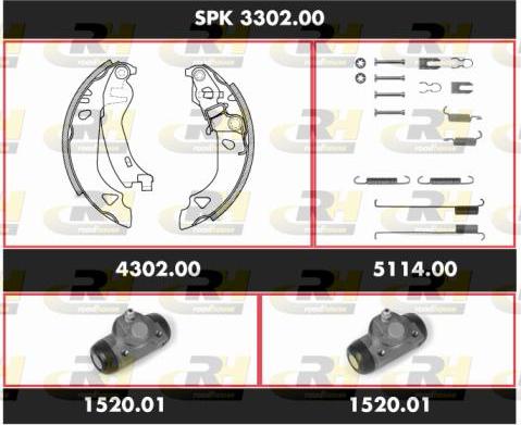 Roadhouse SPK 3302.00 - Jeu de mâchoires de frein cwaw.fr