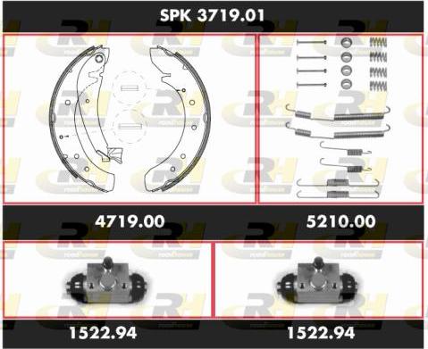 Roadhouse SPK 3719.01 - Jeu de mâchoires de frein cwaw.fr