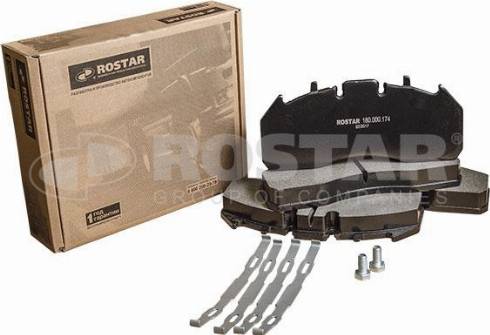 Rostar 180.000174 - Kit de plaquettes de frein, frein à disque cwaw.fr