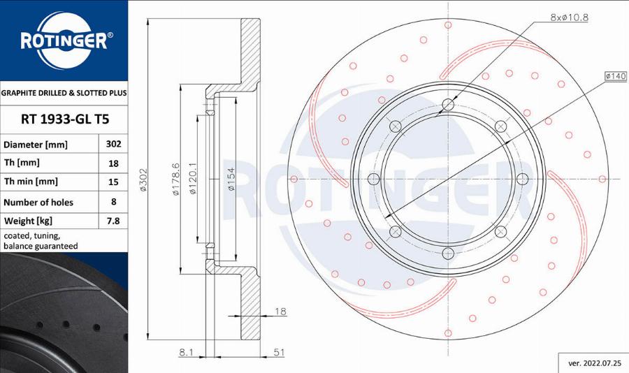 Rotinger RT 1933-GL T5 - Disque de frein cwaw.fr