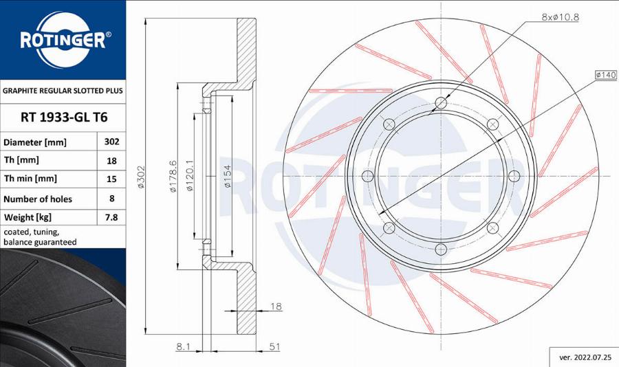 Rotinger RT 1933-GL T6 - Disque de frein cwaw.fr