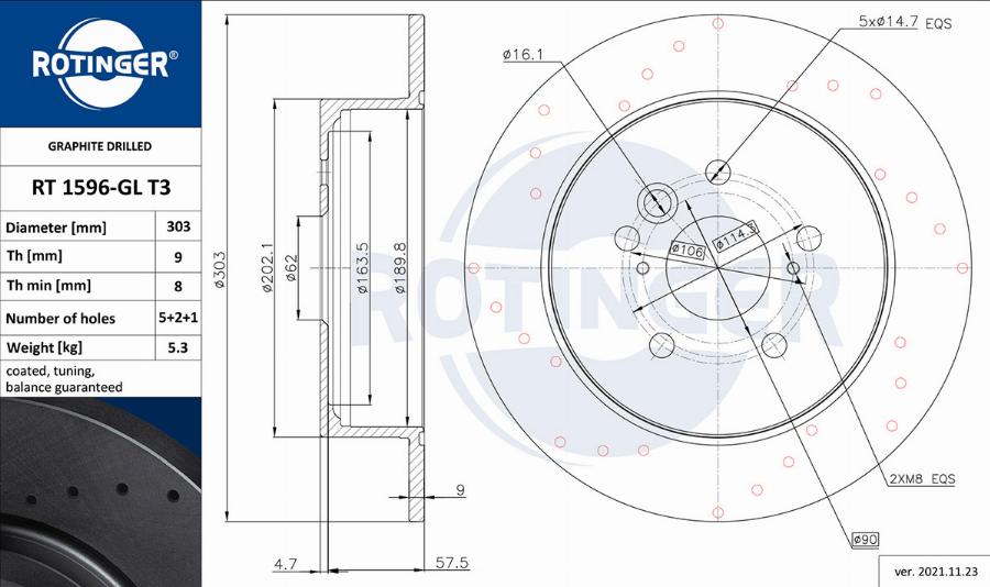 Rotinger RT 1596-GL T3 - Disque de frein cwaw.fr