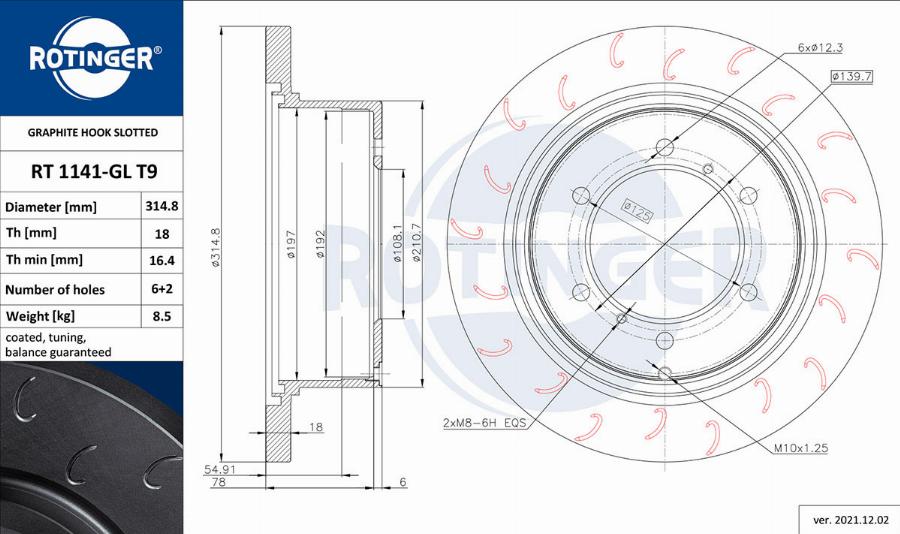 Rotinger RT 1141-GL T9 - Disque de frein cwaw.fr