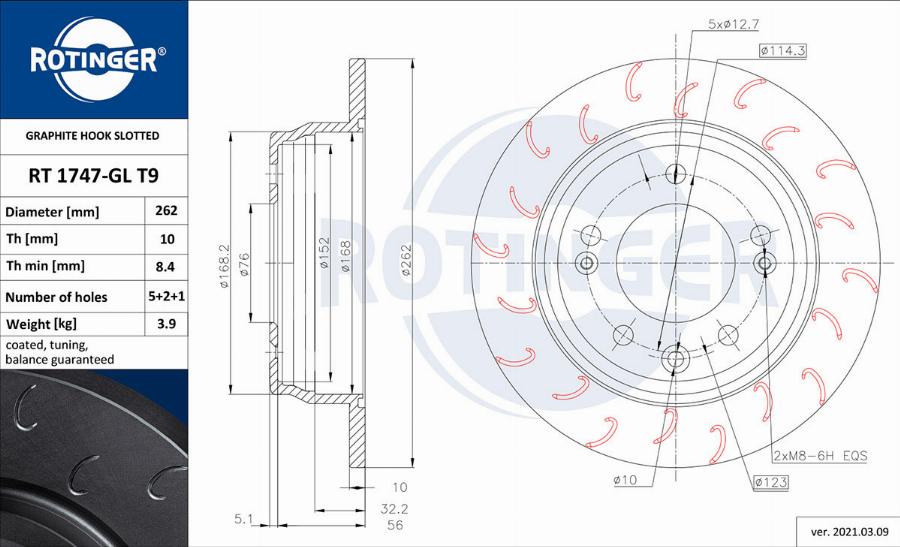 Rotinger RT 1747-GL T9 - Disque de frein cwaw.fr