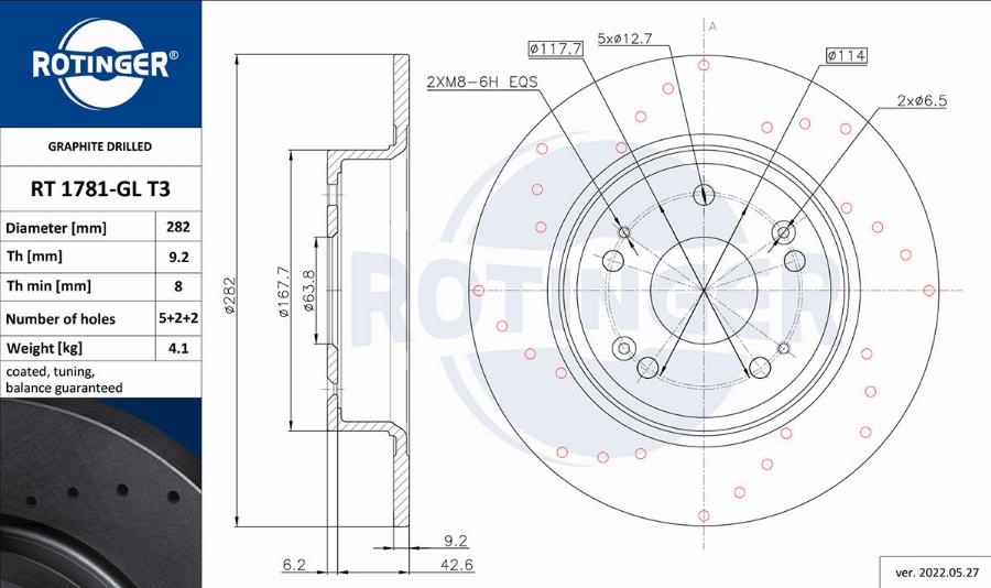 Rotinger RT 1781-GL T3 - Disque de frein cwaw.fr