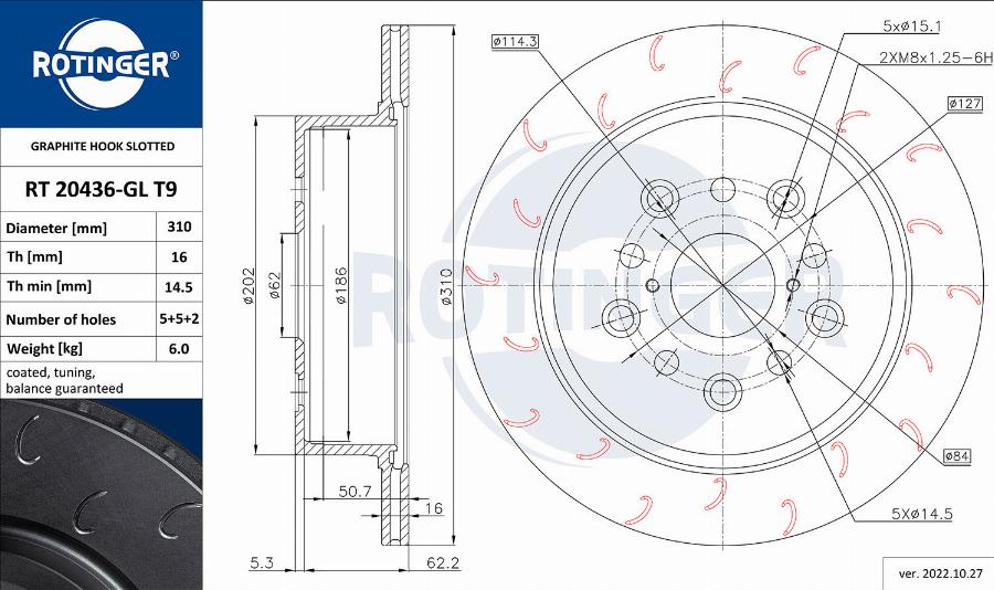 Rotinger RT 20436-GL T9 - Disque de frein cwaw.fr