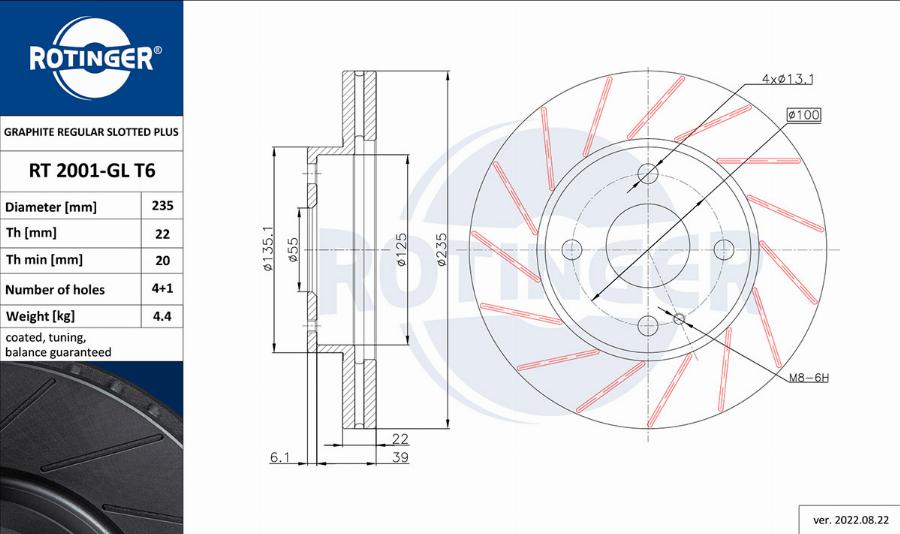 Rotinger RT 2001-GL T6 - Disque de frein cwaw.fr