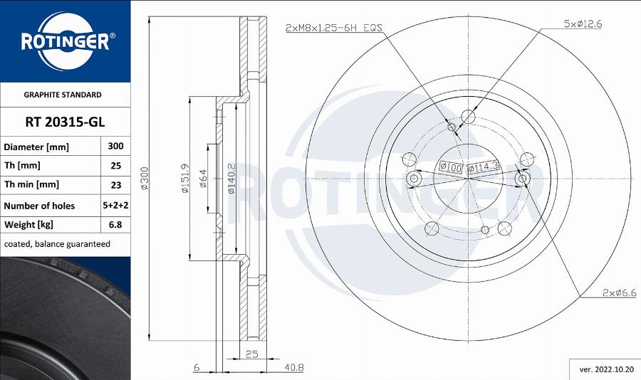 Rotinger RT 20315-GL - Disque de frein cwaw.fr