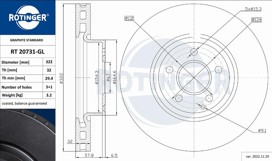 Rotinger RT 20731-GL - Disque de frein cwaw.fr