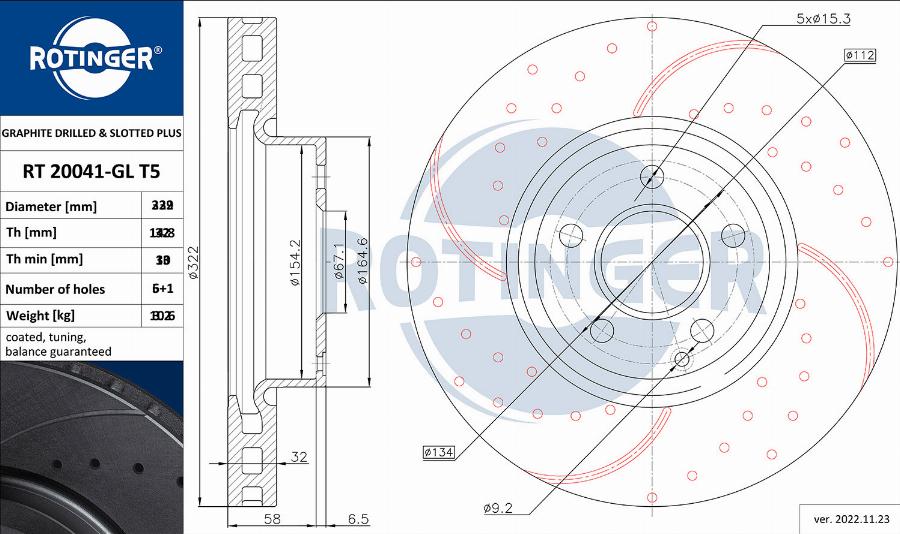 Rotinger RT 20720-GL T5 - Disque de frein cwaw.fr