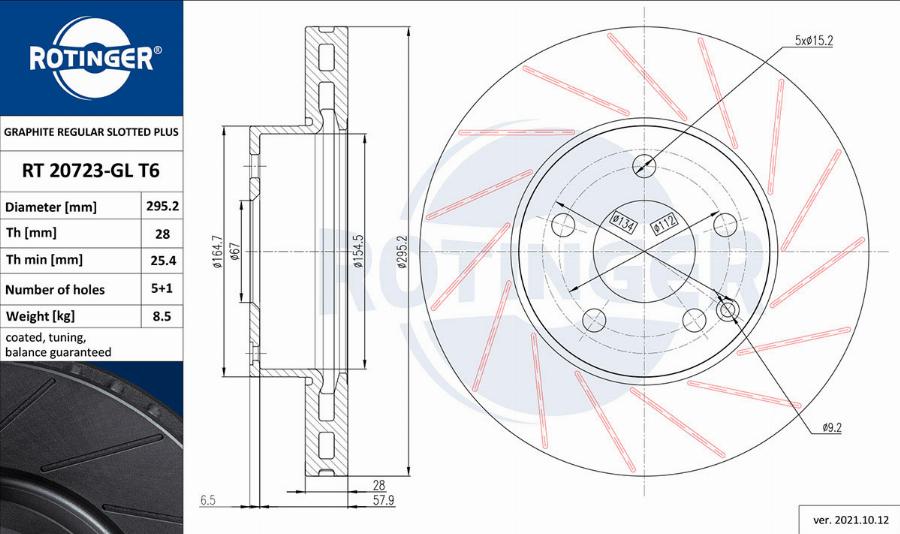 Rotinger RT 20723-GL T6 - Disque de frein cwaw.fr