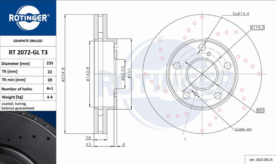 Rotinger RT 2072-GL T3 - Disque de frein cwaw.fr