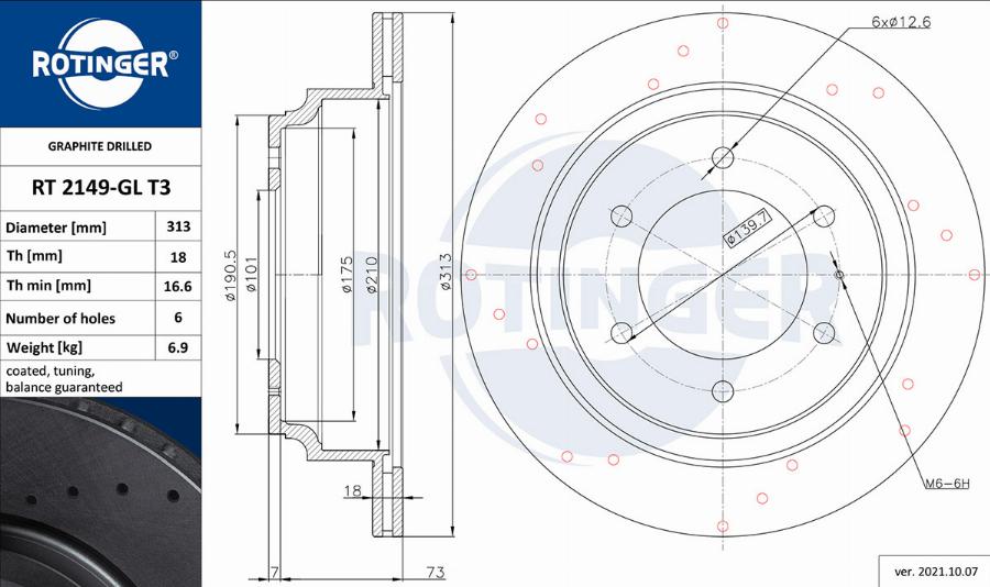 Rotinger RT 2149-GL T3 - Disque de frein cwaw.fr