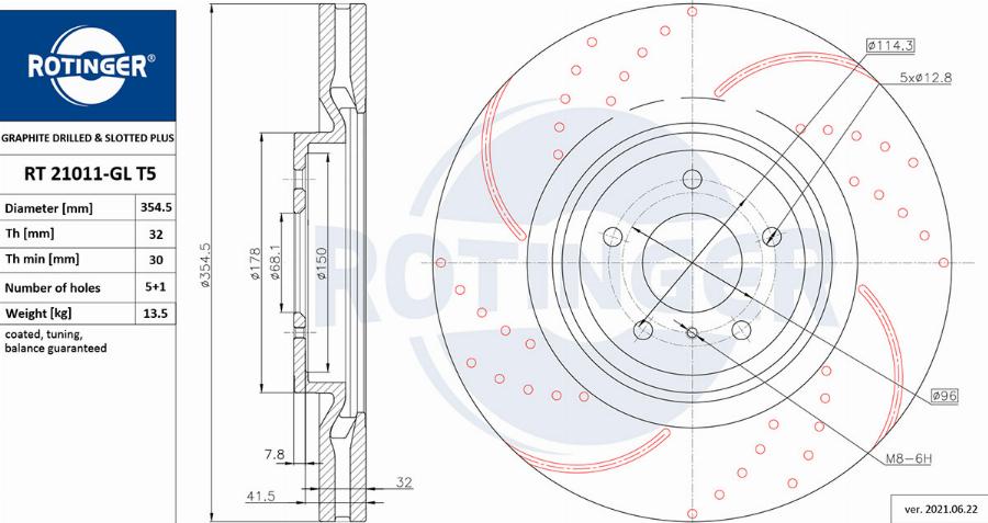 Rotinger RT 21011-GL T5 - Disque de frein cwaw.fr