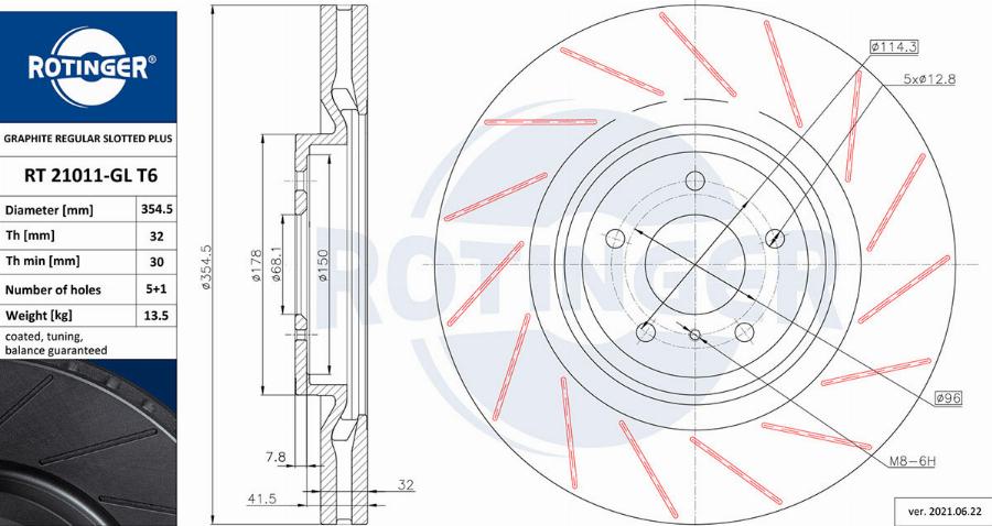 Rotinger RT 21011-GL T6 - Disque de frein cwaw.fr