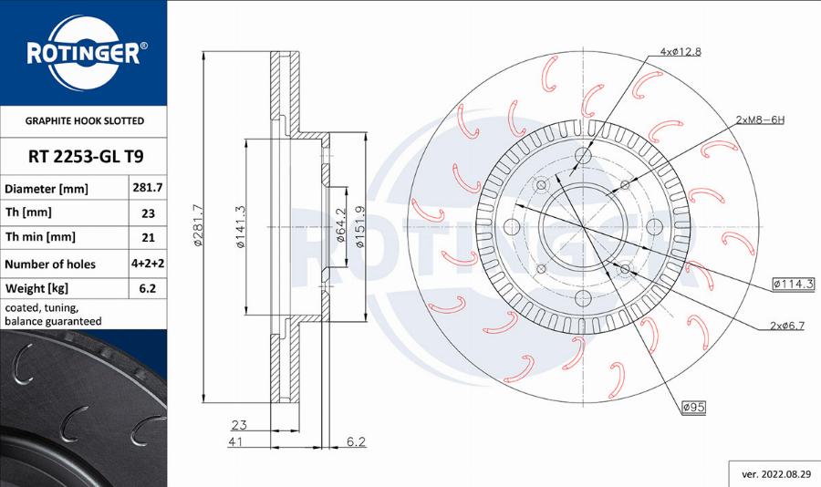 Rotinger RT 2253-GL T9 - Disque de frein cwaw.fr