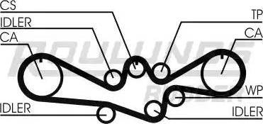 Roulunds Rubber RR1267 - Courroie de distribution cwaw.fr