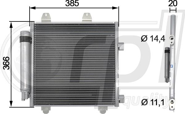 RPLQuality APCDCI5039 - Condensateur, climatisation cwaw.fr