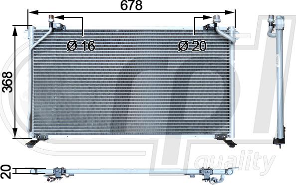 RPLQuality APCDFD5022 - Condensateur, climatisation cwaw.fr