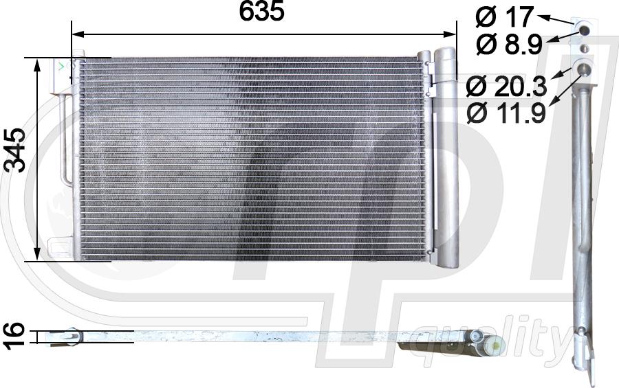 RPLQuality APCDFT5069 - Condensateur, climatisation cwaw.fr