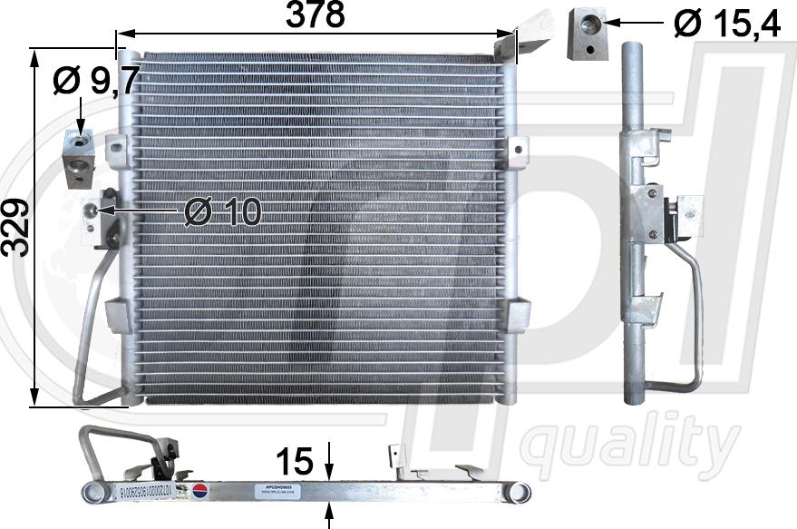 RPLQuality APCDHO5003 - Condensateur, climatisation cwaw.fr