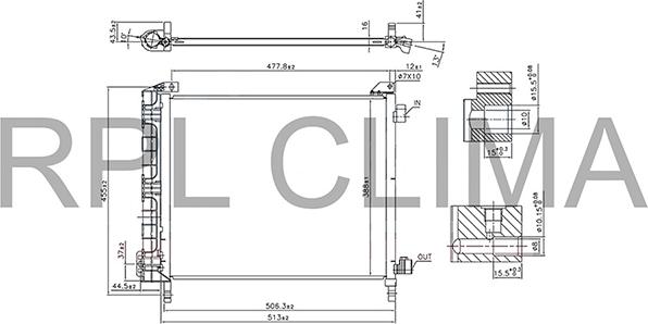 RPLQuality APCDNI0053 - Condensateur, climatisation cwaw.fr