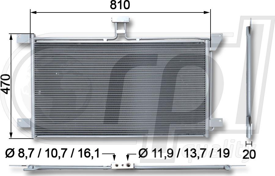 RPLQuality APCDSC5002 - Condensateur, climatisation cwaw.fr