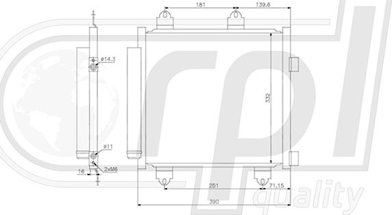 RPLQuality APCDTO5085 - Condensateur, climatisation cwaw.fr