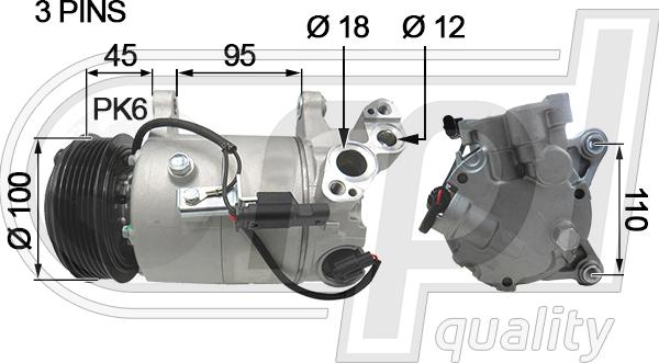 RPL QUALITY APCOBW5092 - Compresseur, climatisation cwaw.fr