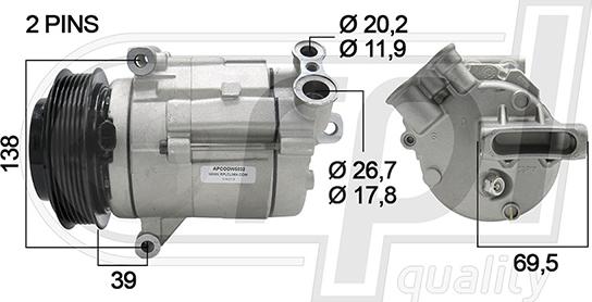 RPLQuality APCODW5032 - Compresseur, climatisation cwaw.fr