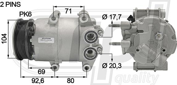 RPLQuality APCOFD5069 - Compresseur, climatisation cwaw.fr