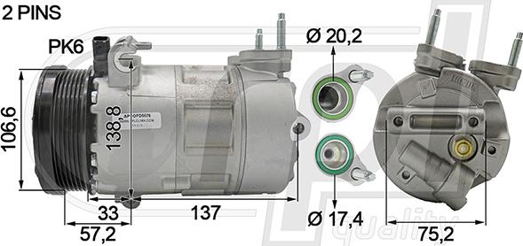 RPLQuality APCOFD5076 - Compresseur, climatisation cwaw.fr