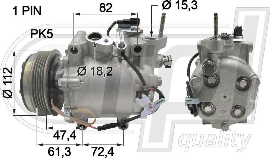 RPL QUALITY APCOHO5051 - Compresseur, climatisation cwaw.fr