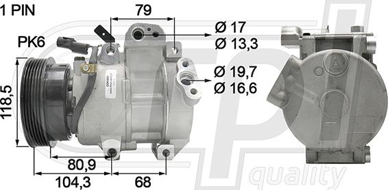 RPLQuality APCOKI5021 - Compresseur, climatisation cwaw.fr