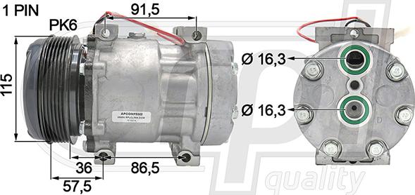 RPL QUALITY APCOMF5002 - Compresseur, climatisation cwaw.fr