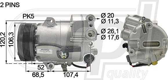 RPLQuality APCOOP5063 - Compresseur, climatisation cwaw.fr