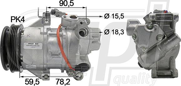 RPLQuality APCOTO5025 - Compresseur, climatisation cwaw.fr