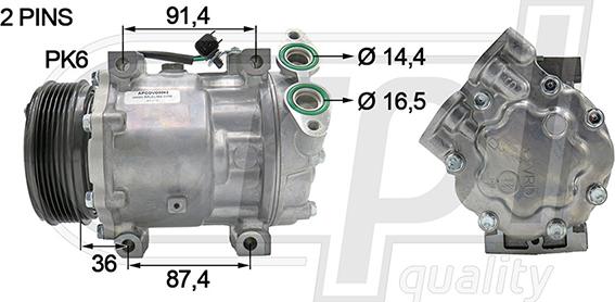 RPLQuality APCOVO5042 - Compresseur, climatisation cwaw.fr