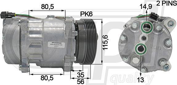 RPLQuality APCOVW5005 - Compresseur, climatisation cwaw.fr