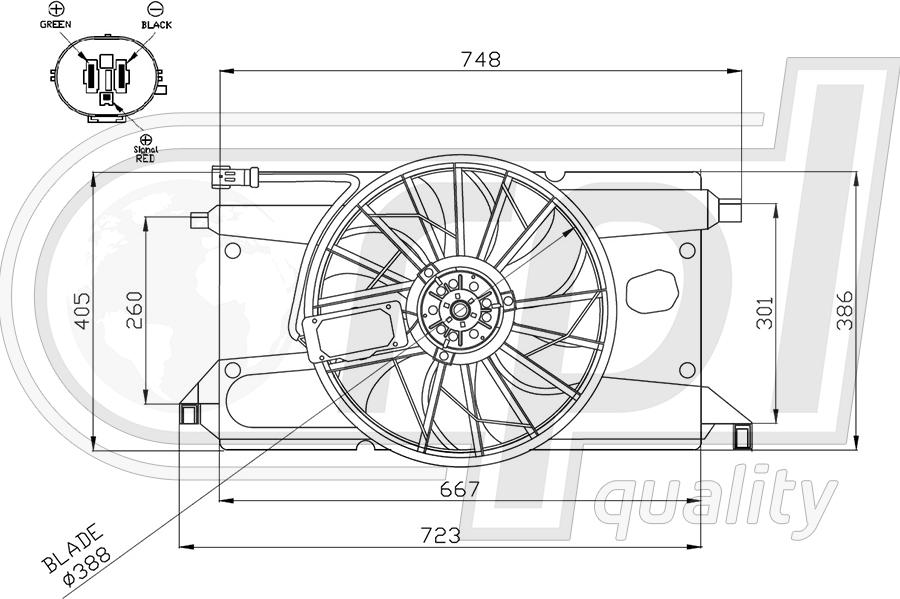 RPL QUALITY APELFD5050 - Ventilateur, refroidissement du moteur cwaw.fr