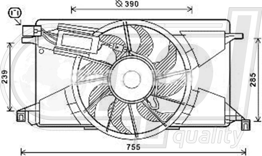 RPL QUALITY APELFD5051 - Ventilateur, refroidissement du moteur cwaw.fr