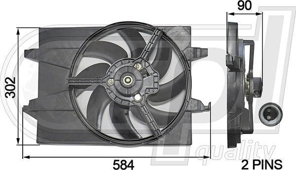 RPLQuality APELFD5019 - Ventilateur, refroidissement du moteur cwaw.fr